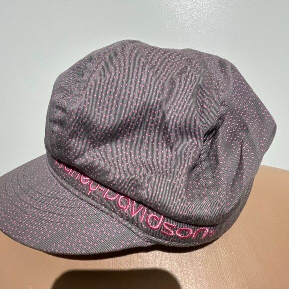 Harley-Davidson Women's Gray Pink Spellout Avant Garde Rare Hat Cap Adjustable - Picture 5 of 9